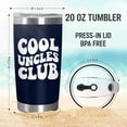 thumbnail image 3 of Uncle Father's Day Gift for Men - 20 oz Stainless Steel Cup Insulated Travel Tumbler with Lid - Father's Day Gifts for Uncle from Niece Nephew, Birthday Gifts for Brother, Present for Men, 3 of 6