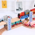 thumbnail image 4 of Lubelski Wooden Double Deck Bridge Overpass Toy DIY Train Tracks Railway Scene Accessory, 4 of 8