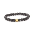 thumbnail image 6 of 2Pc 2 Style Natural Lava Rock Round Beaded Stretch Bracelets Set with Column Hematite Oil Diffuser Power Stone Jewelry Inner Diameter 2~2-3/8 inch, 6 of 7