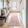 thumbnail image 4 of Mainstays Zula Acacia Low Pile Stain/Fade Resistant Polyester Indoor Runner Rug, Pink, 2'6" x 7', 4 of 6