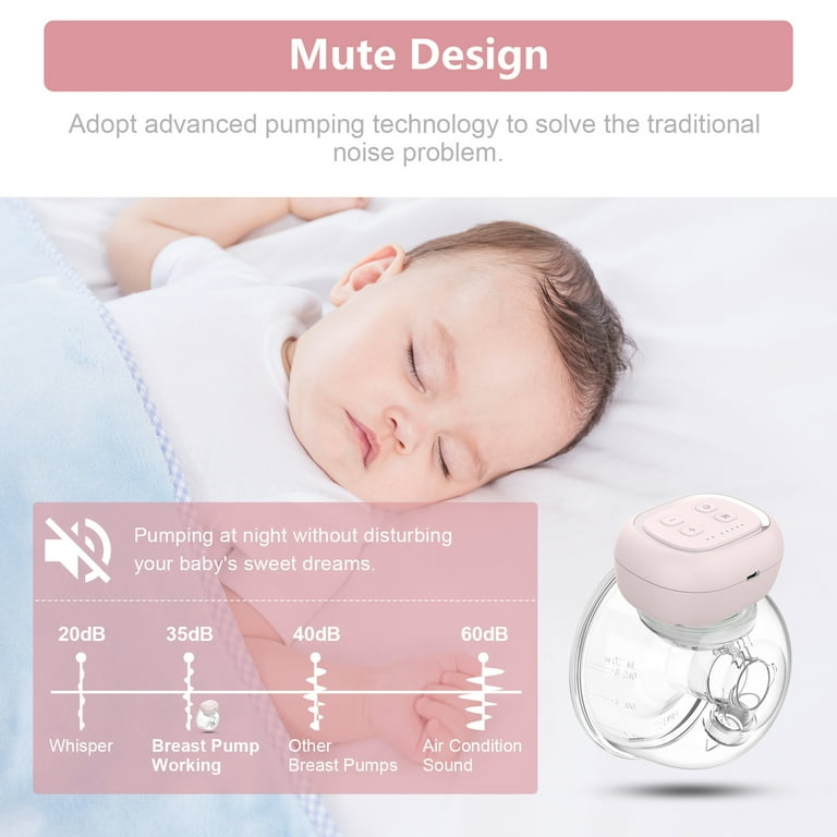 Breast Pump Hands Free, Wearable Breastfeeding Pump Portable Wireless 3 Modes 10 Levels, 2 Pack