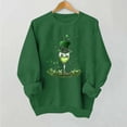 thumbnail image 6 of St. Patrick's Day Sweatshirt for Women LOVE Graphic Four Leaf Clover Print Crewneck Long Sleeve Ribbed Cuffs Festive Holiday Relaxed Fit Pullover, 6 of 7