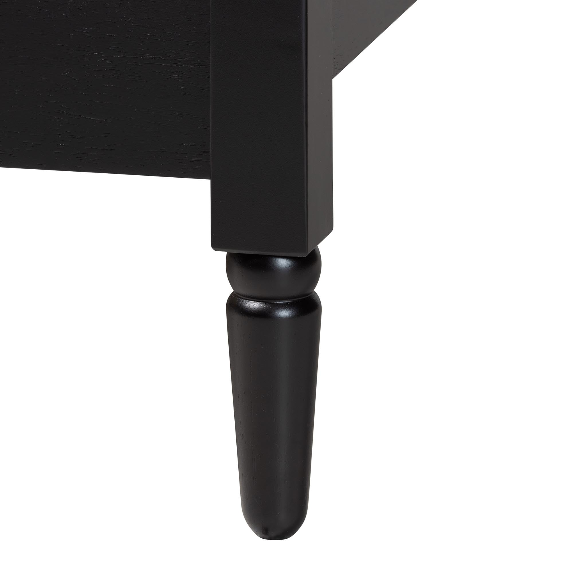 Baxton Studio Braith Farmhouse Platform Bed, King, Black
