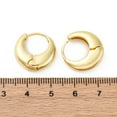 thumbnail image 2 of 5Pairs Rack Plating Brass Thick Hoop Earrings for Men Women Real 18K Gold Plated 17x18x6mm Pin: 0.8mm, 2 of 4
