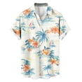 thumbnail image 5 of Xcmzpl Men's Summer Beach Shirt Short Sleeve Hawaiian Button Down Shirts Camp Collar Travel Vacation Tshirts Father's Day Gifts Sky Blue M, 5 of 7