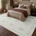 thumbnail image 2 of TURCURNO Beige 8x10 Area Rug, Vintage Boho Medallion Living Room Rug Washable Non Slip Low Pile Rug Distressed Rug Indoor Retro Carpet for Bedroom Dining Room Office, 2 of 11