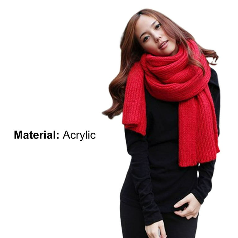 Women Men Winter Thick Cable Knit Wrap Chunky Warm Scarf