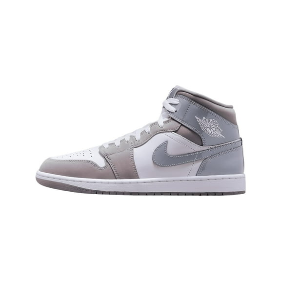 Men's Jordan 1 Low Mid White/Cool Grey-Medium Grey (HF3216 100) - 9.5