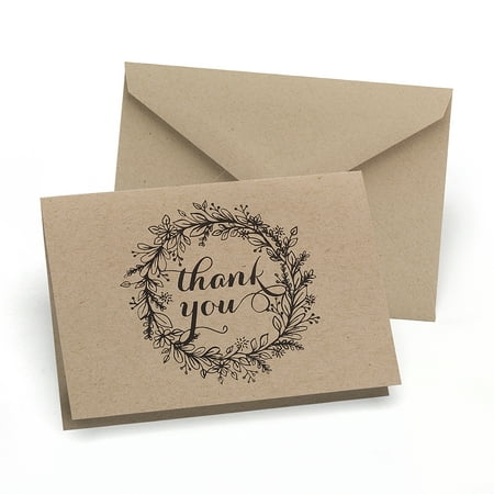 50ct Krafty Thank You Cards