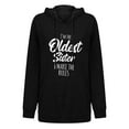 thumbnail image 4 of Qetyuw I'm The Oldest Sister I Make The Rules Sweatshirt for Women Funny Letter Print Hoodies Casual Long Sleeve Drawstring Pullover, 4 of 5