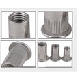 thumbnail image 2 of 50pcs M6 Rivet Nut Kit Carbon Steel Flat Head Thread, 2 of 2