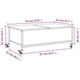 thumbnail image 4 of vidaXL Table Basse avec Roues Chêne Fumé 91x55x34 cm Bois Manufacturé, 4 of 5