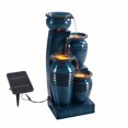 thumbnail image 1 of Teamson Home 4-Tier Outdoor Water Fountain with LED Lights, Blue, 1 of 5