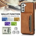 thumbnail image 6 of Allytech Case for Samsung S21 5G 6.2" 2021, Galaxy S21 Case with Card Holder Slots, Durable PU Leather Magnetic Snap Shock-Absorbing Wallet Case with Stand for Samsung Galaxy S21 2021, Brown, 6 of 6