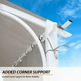 thumbnail image 7 of EAGLE PEAK 11 x 11 Ft. Outdoor Steel Arched Pergola with Shade top and Curtain, 7 of 7