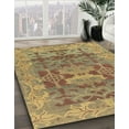 thumbnail image 2 of Ahgly Company Indoor Round Abstract Light Brown Oriental Area Rugs, 5' Round, 2 of 6
