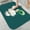 Cute White Rabbit, variant on 1pc St. Patrick's Holiday Bathroom Rug, Pot of Gold Non-Slip Machine Washable Soft Polyester Mat for Bathrooms,Indoor Outdoor Rugs Saint Patrick's Day Decorations,Bedrooms,Kitchens,16"x24"