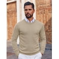 thumbnail image 3 of COOFANDY Sweaters for Men Wool Sweater Cable Knit Sweater Fall Fitted Sweater Pullover, 3 of 7