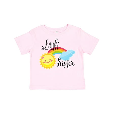 

Inktastic Little Sister- sun and rainbow Girls Toddler T-Shirt