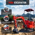 thumbnail image 6 of HUAYEE 1.2 Ton Mini Excavator with Ripper, Rake, 31.5in Bucket, HY12C Small Digger with 13.5 HP EPA Gasoline Engine, Hydraulic Thumb Clamp, In-stock in the US, 6 of 19