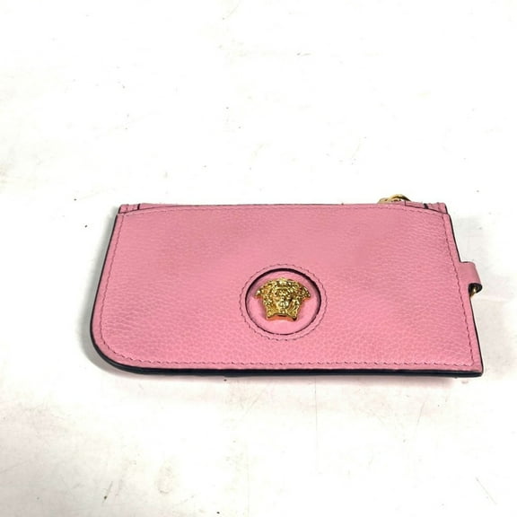 Pre-Owned VERSACE Medusa Fragment Case Wallet Coin Purse Wallet/Coin Leather Women's... (Good)