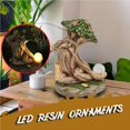 thumbnail image 2 of Toystoory Estatuilla de resina para decoración de jardín, estatua de árbol, tamaño compacto, energía Solar, calcomanía para Patio, sin Decoración del hogar Estar atento, 2 of 6
