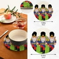 thumbnail image 3 of SKYSONIC 2 pcs Nutrckrackers Soldiers Christmas Pot Holders Trivets, Heat Resistant Trivets,Candy Canes Cotton Thread Weave Mats for Hot Pads Pans Pot Bowl Teapot, 3 of 7