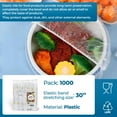 thumbnail image 2 of Plastic Bowl Covers with Elastic Edge 30", Pack of 1000 Clear Disposable Bowl Covers Elastic, Odorless Plastic Covers for Bowls, Elastic Food Covers Keep Food Fresh, Elastic Food Storage Covers, 2 of 6