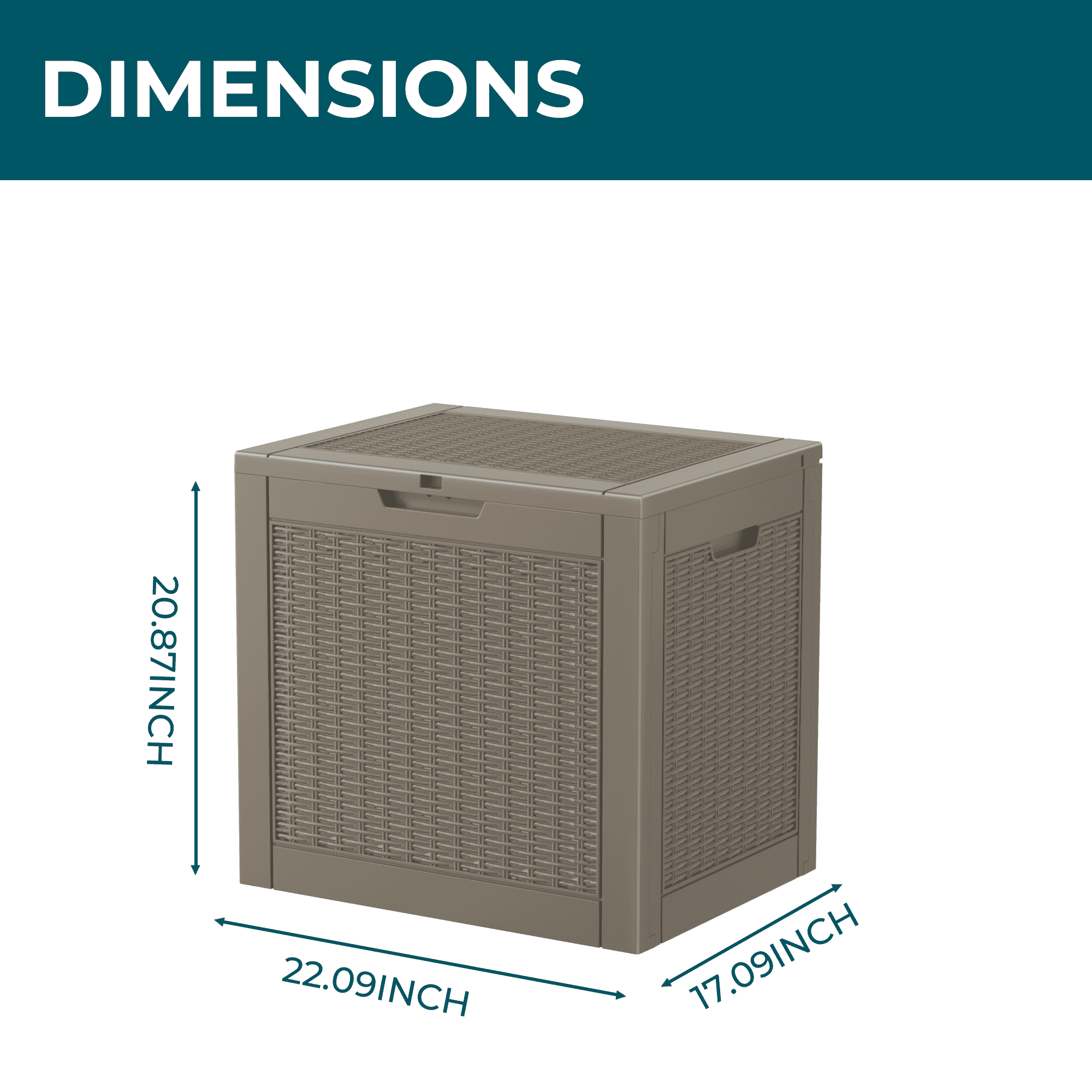MAYEERTY 30 Gallon Outdoor Deck Box, Large Capacity Storage Box for Patio Furniture Cushions, Pillow Outdoor Indoor, Light Brown