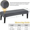 thumbnail image 2 of Waterproof Dining Bench Cover, Removable Bench Slipcover Washable Bench Seat Protector Cover for Living Room, Bedroom, Kitchen (Dark Grey), 2 of 8
