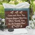 thumbnail image 3 of JennyGems Wedding Signs, Place Cards, Wedding Seating Chart Board For Reception, Wedding Decor, 12x10 Inches, You Can Find Your Seat Here But Your Place Is on The Dance Floor, American Made (Brown), 3 of 11