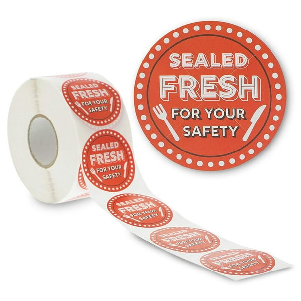 1000 Pieces Tamper Evident Labels for Food Delivery, Sealed Fresh for Your  Safety Stickers, 2 in