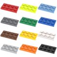 thumbnail image 2 of Funbrick] 50pcs Plate 2x4 3020 Compatible with Famous Brand Building Block Classic Building Blcok Toys MOC DIY 50PCS brown, 2 of 4
