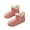 Pink, variant on Unisex Plush Ankle Boot Slippers Cozy House Booties for Women Men