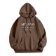 thumbnail image 5 of MHFRRA Sudadera con Capucha y Estampado de Letras para Uso Informal Jersey Elegante y Cómodo para Uso Diario Ideal para Actividades Al Aire Libre y Relajación Marrón, 5 of 5
