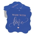 thumbnail image 1 of Inkdotpot Real Rose Gold Foil Made With Love Wedding Tags Favor Bracket Shape Hang Pack Of 100 Paper Tags, 1 of 7
