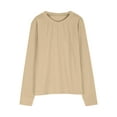 thumbnail image 5 of Girls Long Sleeve Shirts Casual Crewneck Blouses Tops Cotton Girls Shirts with Lace Sleeve Tunics 5-14 Years, 5 of 6