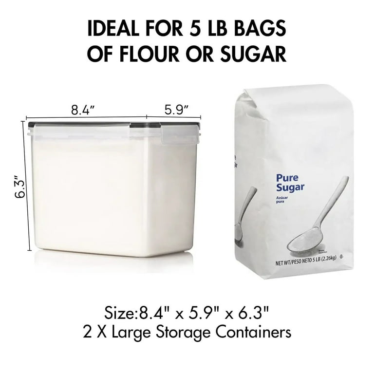 8.5L/287Oz Extra Large Airtight Food Storage Containers 2 PCS