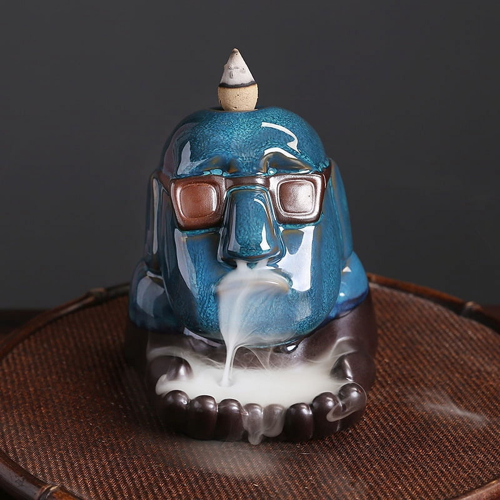 The East Incense Burner, Backflow Incense Burner Incense Holder Ceramic Ornaments Flow Smoke Aromatherapy Burner Zen Decor