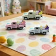 thumbnail image 4 of Easter Truck Decor with Bunny & Colorful Eggs – White Metal Vintage Mini Pickup Truck Toy, Happy Easter Themed Decor for Home, Shelf, Table & Spring Holiday Displays, 4 of 11