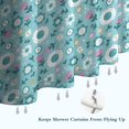 thumbnail image 6 of Pioneer Flower Floral Print Pattern Shower Curtain 72"x72" ,Bathroom Decorative Shower Curtains Set with 12 Hooks,Modern Waterproof Washable Shower Curtain, 6 of 6