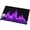Purple, variant on Green Flames Washable Area Rug 2 x 3 ft Neon Style Black Background Soft Non Slip Rugs Stain Repellent Indoor Felt Carpet for Living Dining Room Bedroom Home Office