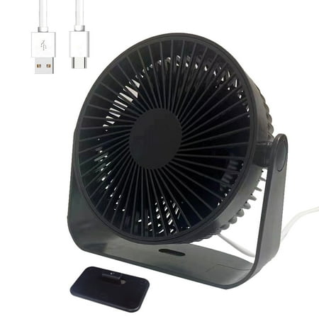 

USB Desk Fan Mini Portable Fan with Strong Airflow Small Table Fan 3 speeds 360°Rotatable Personal Fan for Desktop Home Office Bedroom Camping Outdoor 5.9Inch 3.3ft Cable