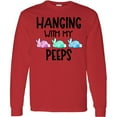 thumbnail image 3 of Inktastic Easter Hanging with My Peeps Pastel Bunnies Long Sleeve T-Shirt, 3 of 5