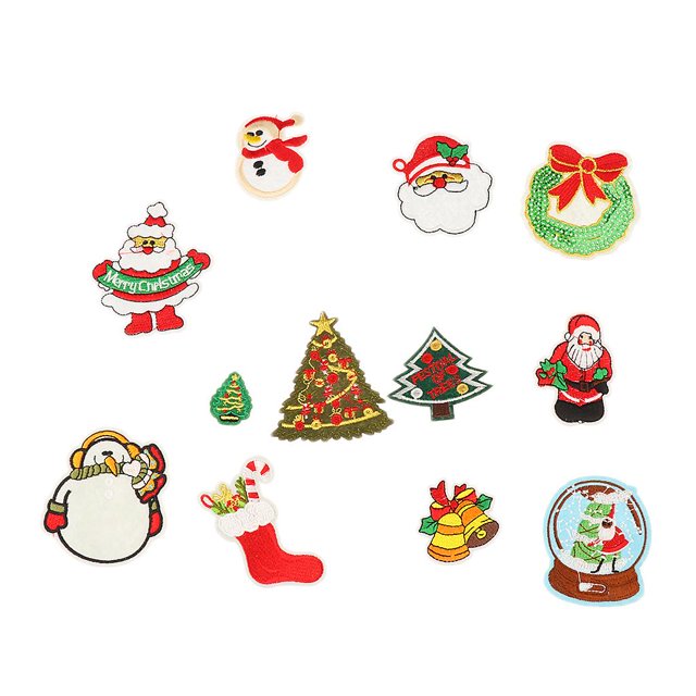 Sistema de Applique Hierro en Remiendos DIY Artesanía para Decoración de Ropa Applique de la Navidad