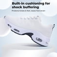thumbnail image 4 of Women's Walking Shoes Lightweight Breathable Mesh Sneakers with Cushioned Support for Athletic Workout  White Size 9.5, 4 of 8