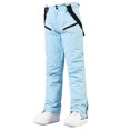 thumbnail image 6 of Xfvqtps Men and Women Snow Pants Ski Bibs Snowboarding Adjustable Straps Solid Color Zipper Pockets Warm Waterproof Winter Overalls Blue, 6 of 9