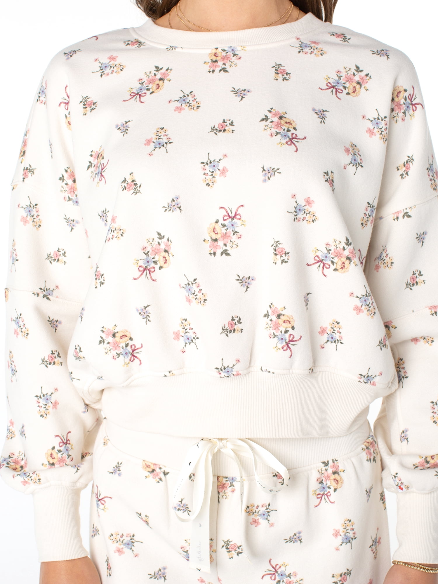 Celebrity Pink Women's and Women's Plus Oversized Boyfriend Sweatshirt, Sizes XS-XXXL
