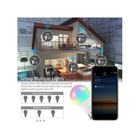 

For Alexa Google Home Assistant Smart WiFi Light Bulb LED RGB Color Changing