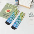 thumbnail image 7 of Fuzoiu Rainbow Glitter Print Adult Socks, Crew Moisture-wicking Socks, Unisex Cushion Crew Socks,Casual Sports Ankle Socks, 7 of 7